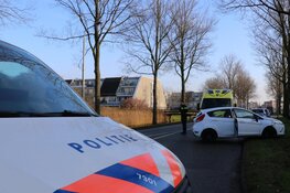Auto tegen boom gereden