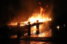 Steiger in brand gestoken Amsterdamse Bos