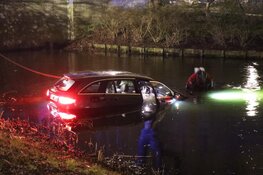 Auto te water in Amstelveen door gladheid