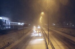 Eerste nachtelijke sneeuwvlokken in Amstelveen