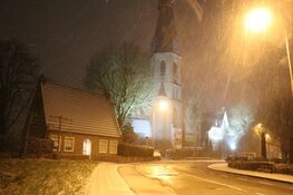 Eerste nachtelijke sneeuwvlokken in Amstelveen