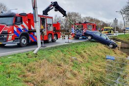 Auto bijna te water in Amstelveen
