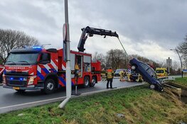 Auto bijna te water in Amstelveen