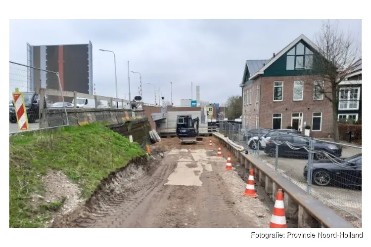 Het fietspad rondom Brug Ouderkerk krijgt vorm