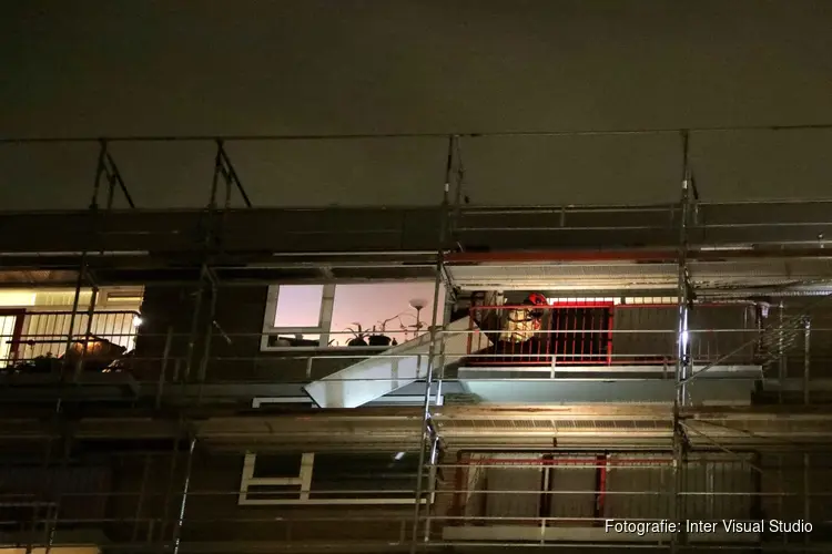 Steiger dreigt los te waaien in Amstelveen
